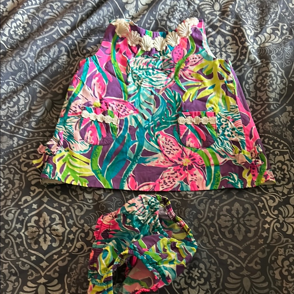 Colorful Kids Floral Dress Set